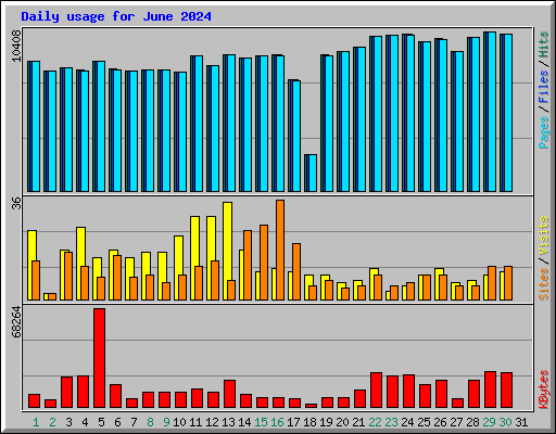 Daily usage for June 2024