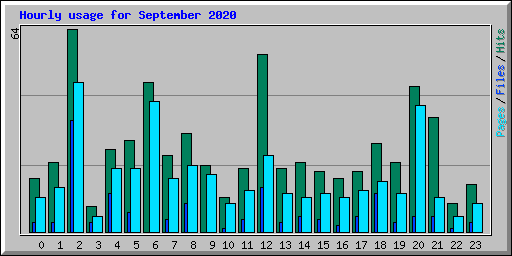 Hourly usage for September 2020
