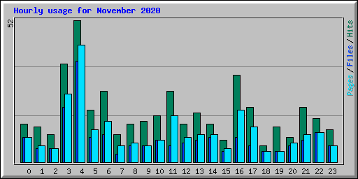 Hourly usage for November 2020