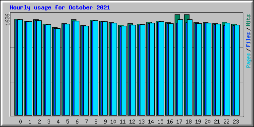 Hourly usage for October 2021