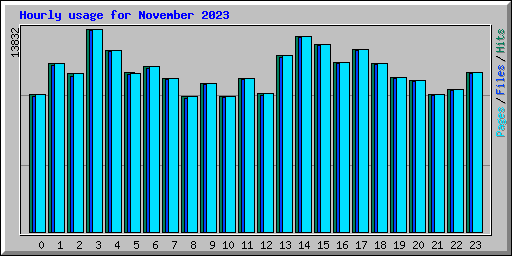 Hourly usage for November 2023