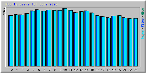 Hourly usage for June 2026