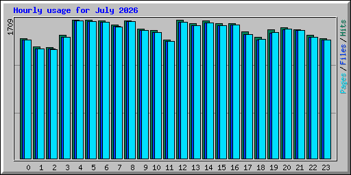 Hourly usage for July 2026