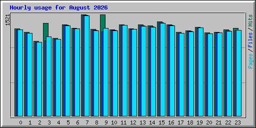 Hourly usage for August 2026